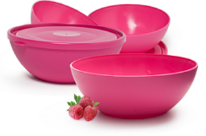 Набір салатниць Fazzoli (Фаззоли,Фазоли,fazzoli,fazoli) Малиновий(4шт)
